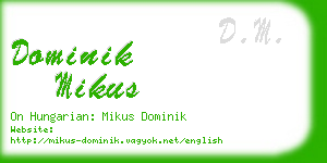 dominik mikus business card